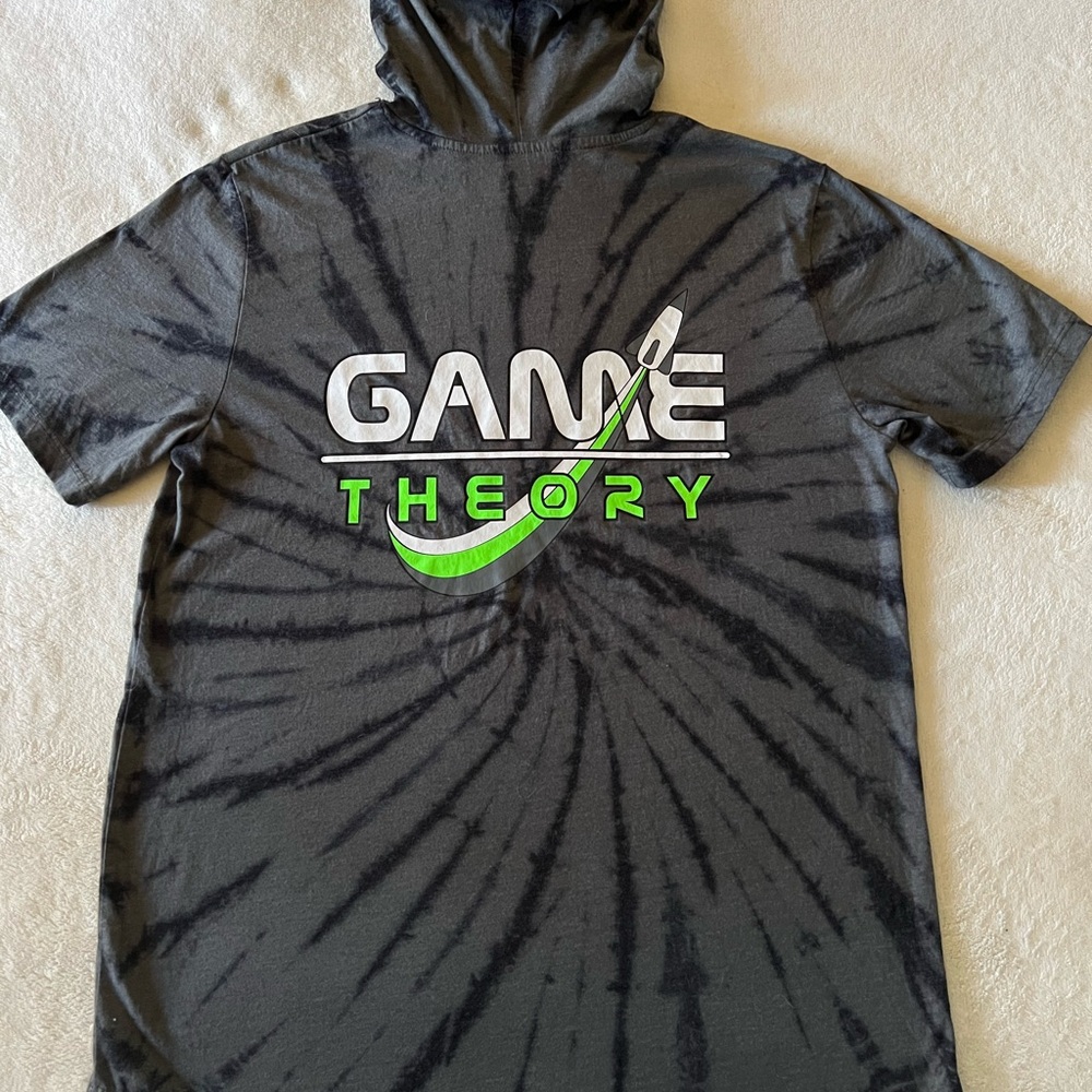 Game Theory Black and Grey Tie-Dye Hoodie - NEW